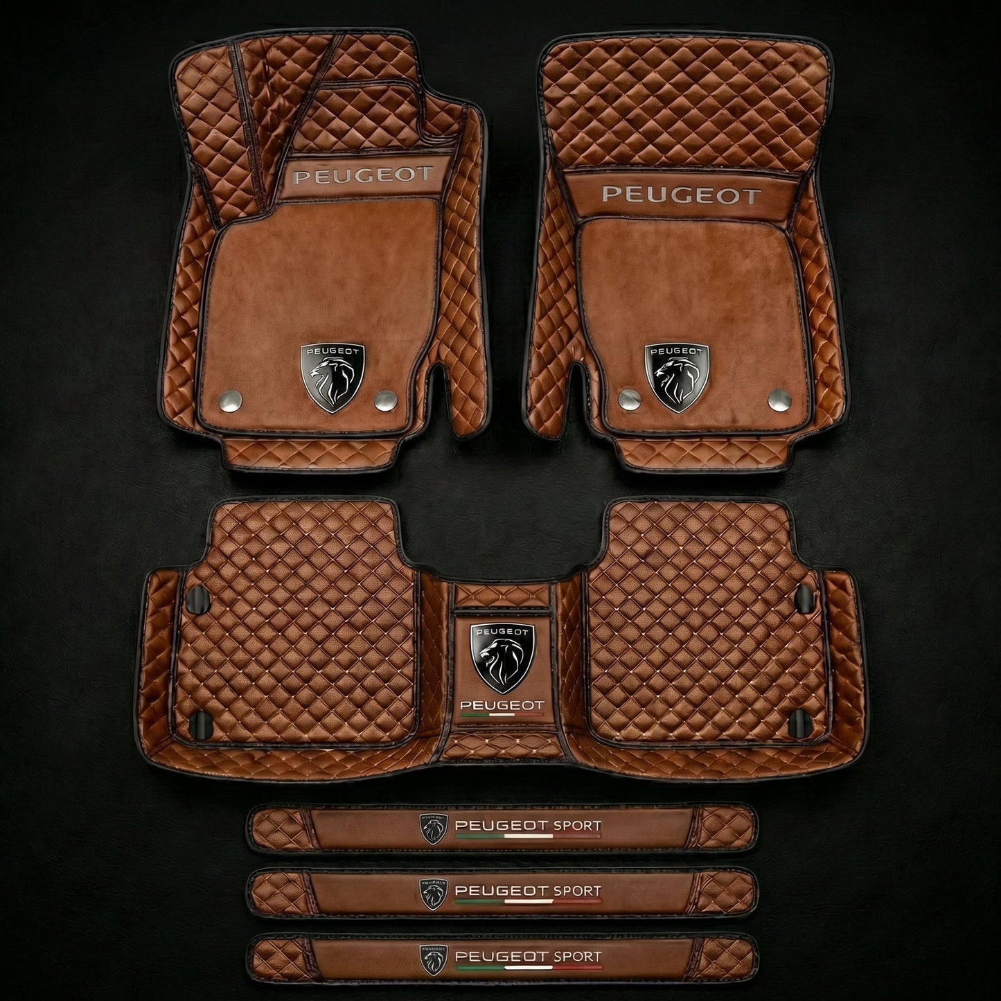Set di tappetini auto premium, finitura in pelle – pulizia ed eleganza ogni giorno
