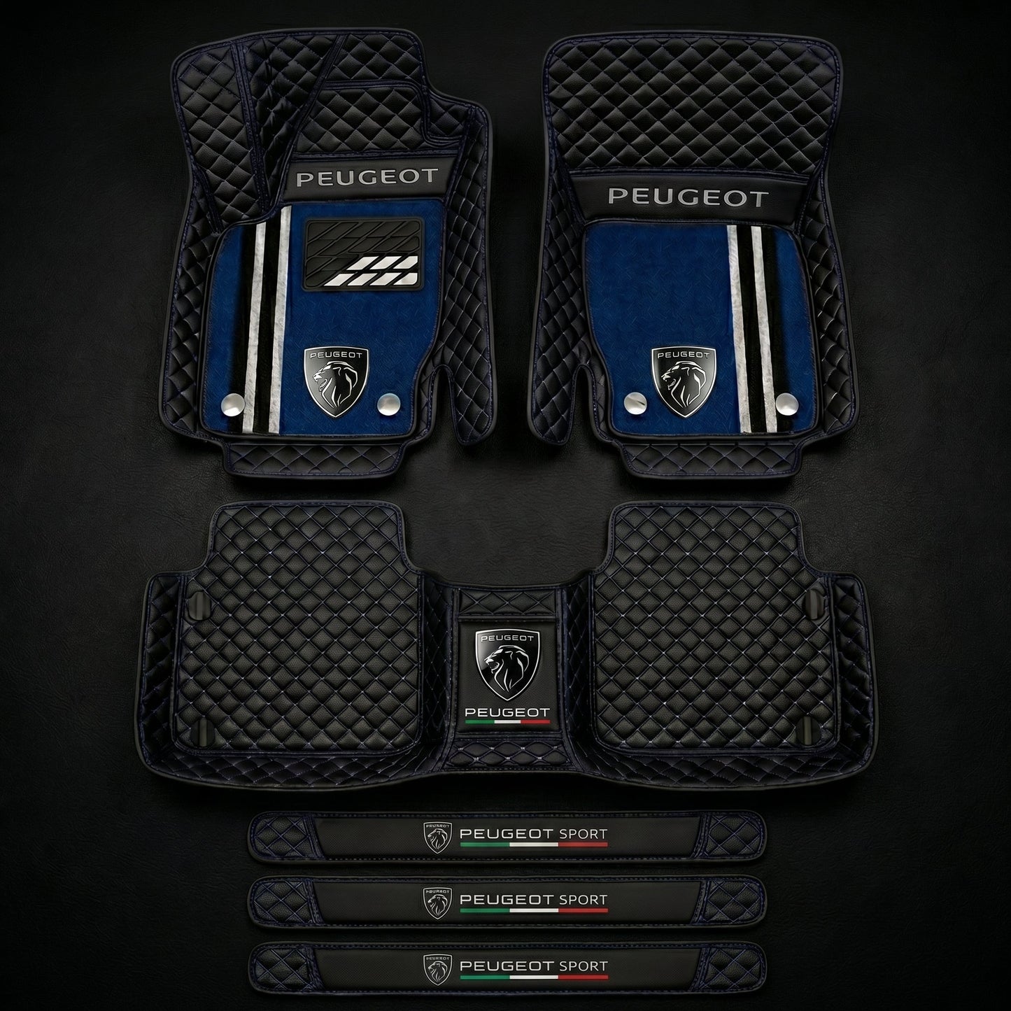 Set di tappetini auto premium, finitura in pelle – pulizia ed eleganza ogni giorno